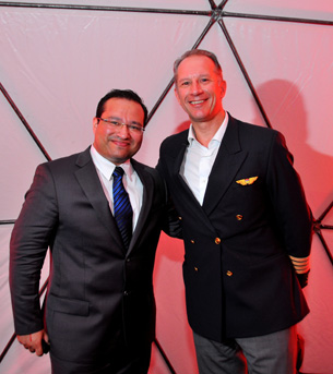Prashant Khattar, Founder and Managing Director of Infinia Services and Solutions with James Benoit, Chief Executive Officer and Executive Director of AfrAsia Bank